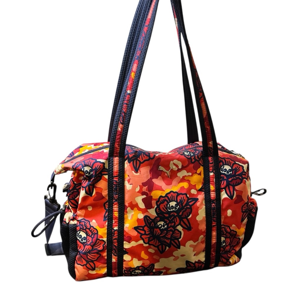 Puma Special Design Rare Floral Skeleton Camouflage Tote Bag in Pink and Blue - Picture 5 of 15